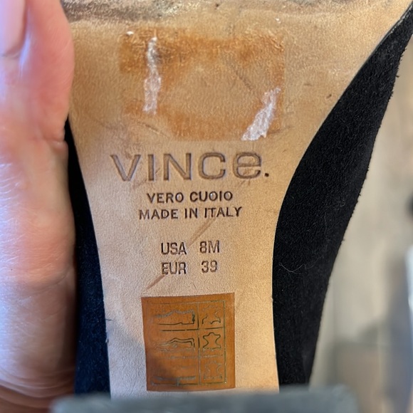 Suede peep toe heels - Picture 4 of 8